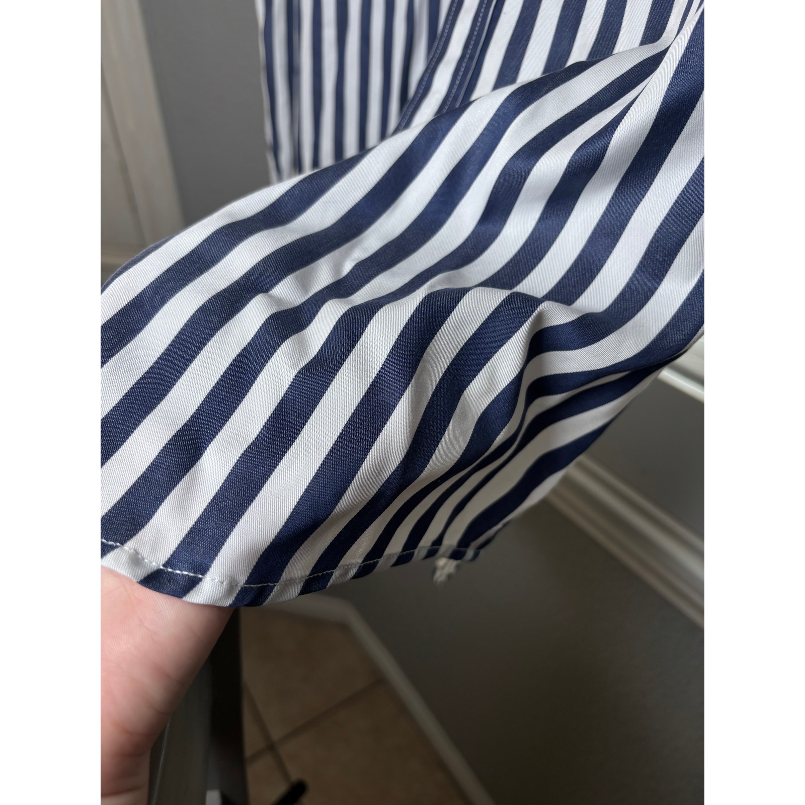 Boyfriend (Wnu)With Nothing Underneath Navy & White Button Down Women 2 — image 3 of 8